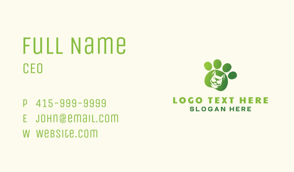 Paw Pet Dog Business Card Design Image Preview