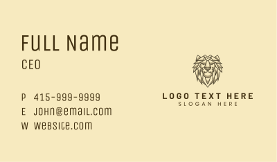 Geometric Corporate Lion Business Card Image Preview