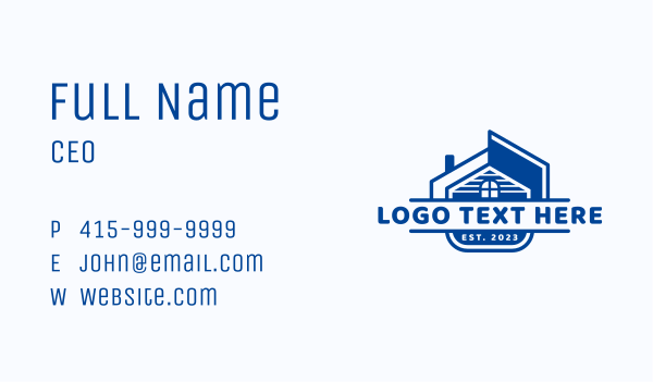 Real Estate Roofing  Business Card Design Image Preview
