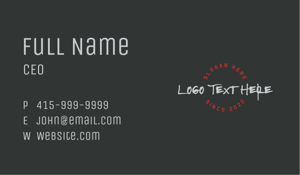 Brush Style Clothing Wordmark Business Card Design Image Preview