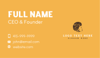 Flower Afro Woman Business Card Design