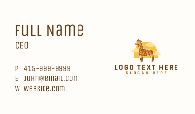 Giraffe Animal Safari Business Card Image Preview