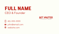 Scary Red Blood Wordmark  Business Card Design