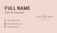 Classic Feminine Elegant Brand Business Card Design