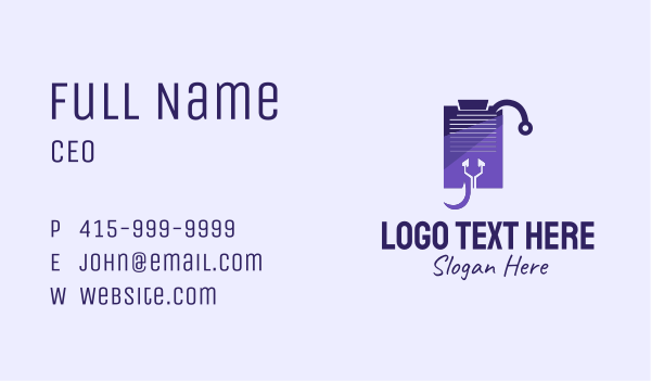 Medical Clipboard  Business Card Design Image Preview
