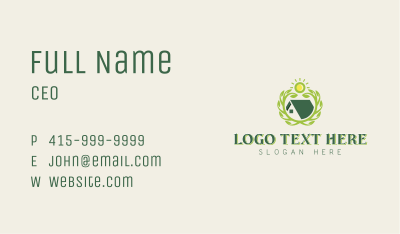 Wreath Home Landscaping Business Card Image Preview