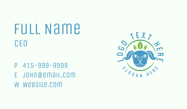 Organic Puppy Leaf Business Card Design Image Preview