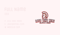 Gaming Spartan Mascot Business Card Image Preview