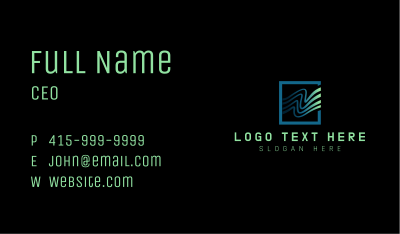 Wave Square Business Business Card Image Preview