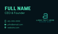 Technology Network Software Business Card Preview