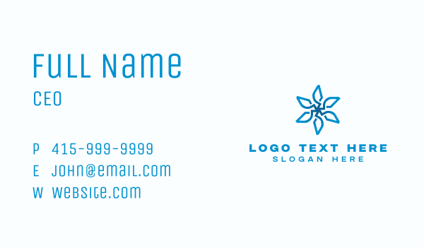 Fan Ventilation Cooling Business Card Design