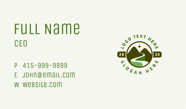 Mountain Adventure Road Business Card Design Image Preview