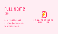 Lightning Logistics Letter D Business Card Image Preview