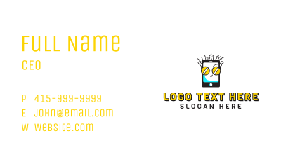 Cool Phone Mascot Business Card Image Preview