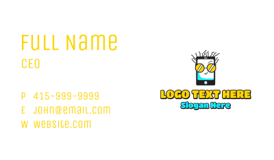 Cool Phone Mascot Business Card