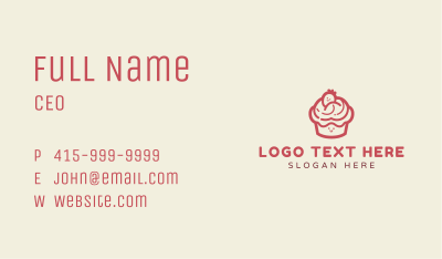 Cute Pastry Cupcake Business Card Image Preview