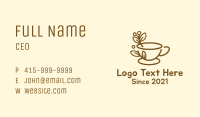Branch Leaf Coffee Cup Business Card Image Preview