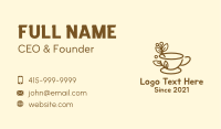 Branch Leaf Coffee Cup Business Card Image Preview