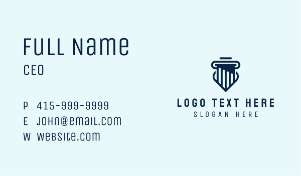 Law Firm Pillar  Business Card Design Image Preview