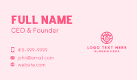 Pink Flower Bloom Business Card Design