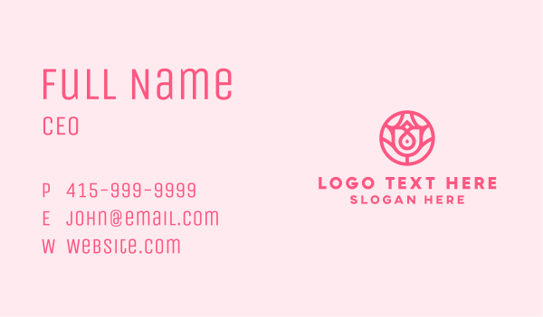 Pink Flower Bloom Business Card Design Image Preview