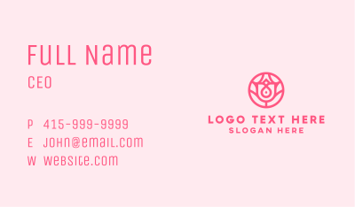 Pink Flower Bloom Business Card Image Preview