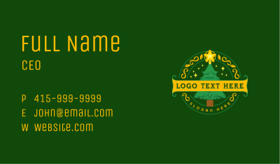 Festive Christmas Tree Business Card Image Preview