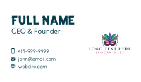 Mardi Gras Feather Mask Business Card Preview