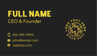 Startup Yellow Globe Business Card Image Preview