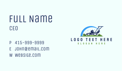 Lawn Mower Eco Maintenance Business Card Image Preview