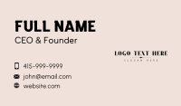 Minimalist Elegant Feminine Business Card Image Preview