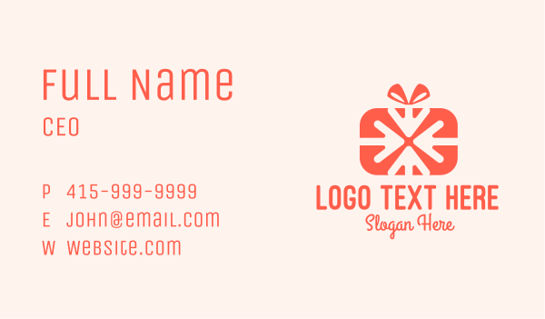 Pink Gift Delivery Business Card Design Image Preview