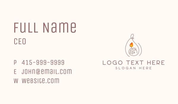 Candlelight Wellness Spa Business Card Design Image Preview