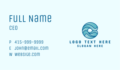 Ocean Pearl Wave Business Card Image Preview