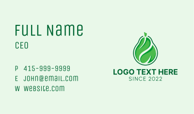 Leaf Pear Fruit Business Card Image Preview