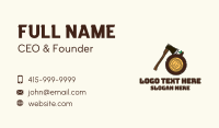 Axe Wood Log Business Card Image Preview