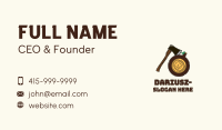 Axe Wood Log Business Card Image Preview