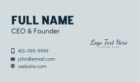 Blue Cursive Wordmark Business Card Design