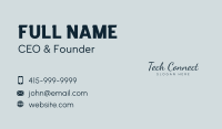 Blue Cursive Wordmark Business Card Image Preview