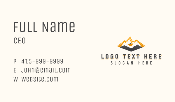 Excavator Quarry Mining Business Card Design Image Preview