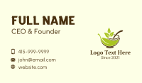 Herbal Leaf Salad Bowl Business Card Image Preview