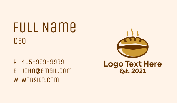 Coffee Bread Pastry  Business Card Design Image Preview