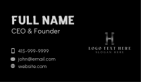 Luxury Classic Column Letter H Business Card Design
