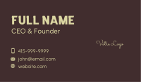 Elegant Cursive Wordmark Business Card Image Preview