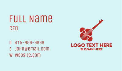 Modern Guitar Symbol Business Card Image Preview