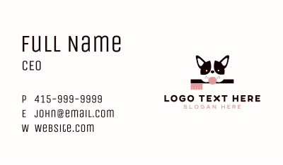 Pet Dog Toothbrush  Business Card Image Preview