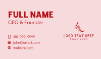 Red Pattern Ornament Business Card Design