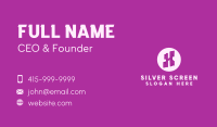 Purple Letter H Business Card Design