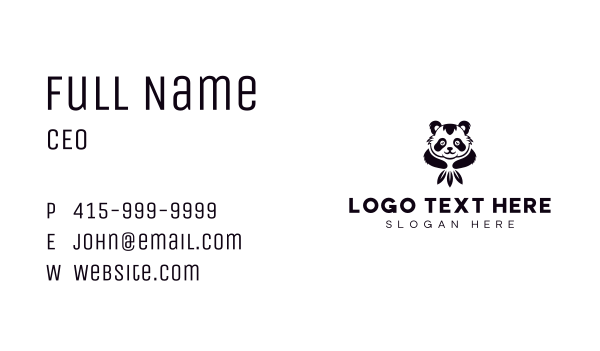 Panda Animal Conservation Business Card Design Image Preview