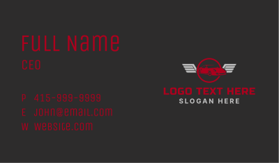 Fast Car Wings Business Card Image Preview